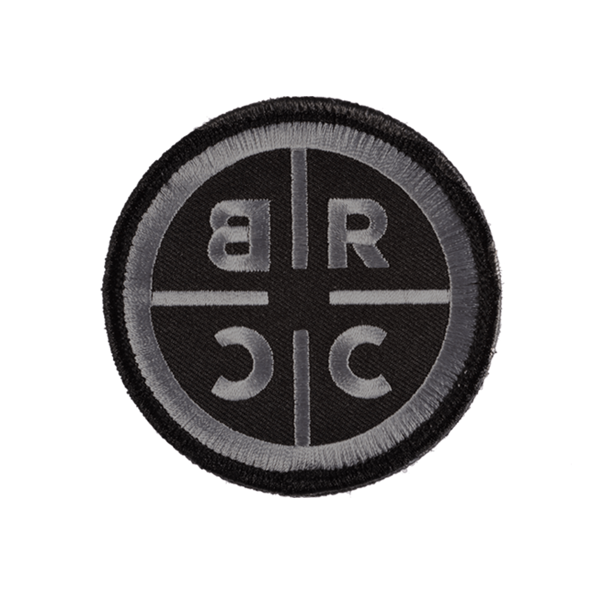 Reticle Embroidered Patch - Gray On Black